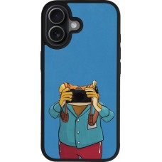 Coque iPhone 17 - Silicone rigide noir Frog with camera DTMF