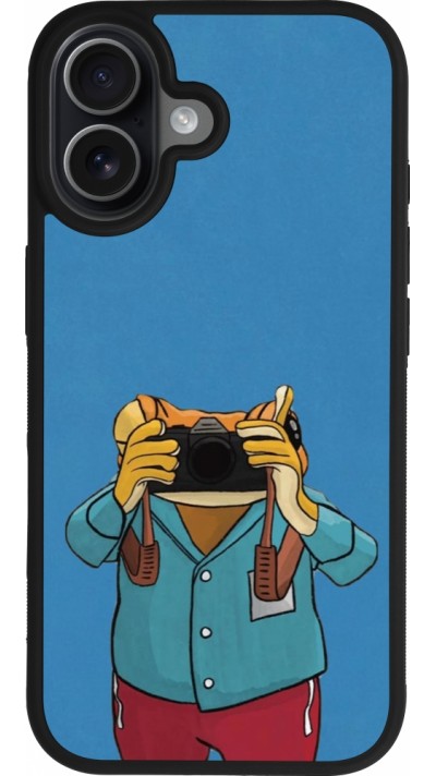 iPhone 17 Case Hülle - Silikon schwarz Frog with camera DTMF