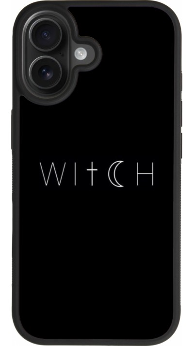 Coque iPhone 17 - Silicone rigide noir Halloween 22 witch word