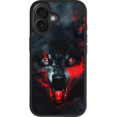 Coque iPhone 17 - Silicone rigide noir Halloween 2024 mad werewolf