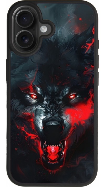 Coque iPhone 17 - Silicone rigide noir Halloween 2024 mad werewolf