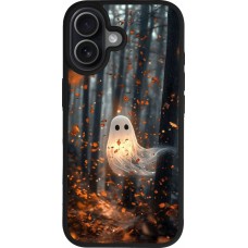 Coque iPhone 17 - Silicone rigide noir Halloween 2025 Ghost in the forest