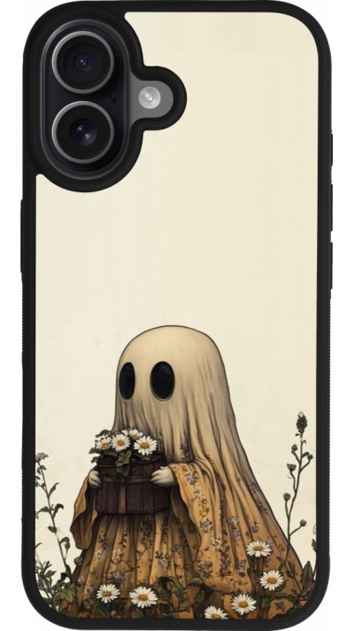 Coque iPhone 17 - Silicone rigide noir Halloween 2025 Ghost gardener