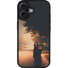 Coque iPhone 17 - Silicone rigide noir Halloween 2025 Scream