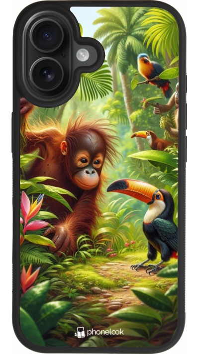 iPhone 17 Case Hülle - Silikon schwarz Tropischer Dschungel Tayrona