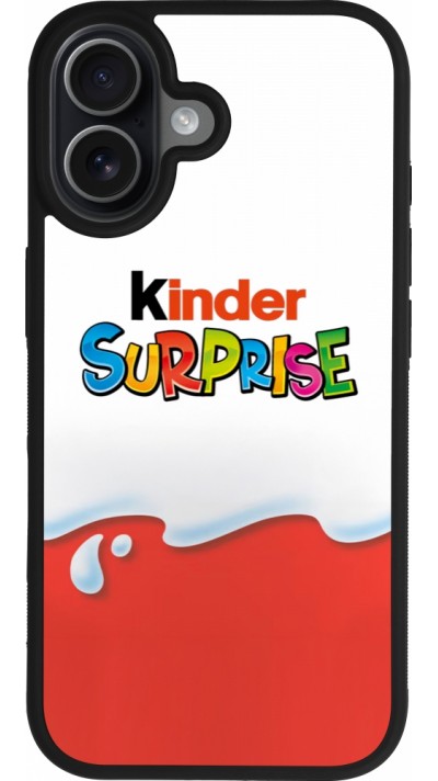 Coque iPhone 17 - Silicone rigide noir Kinder Surprise