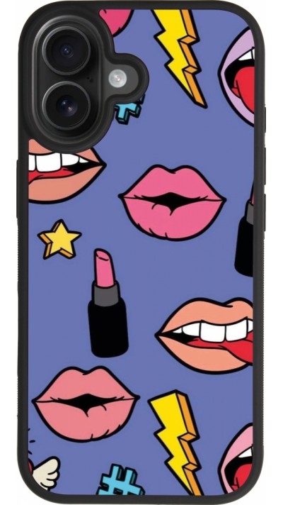 Coque iPhone 17 - Silicone rigide noir Lips and lipgloss