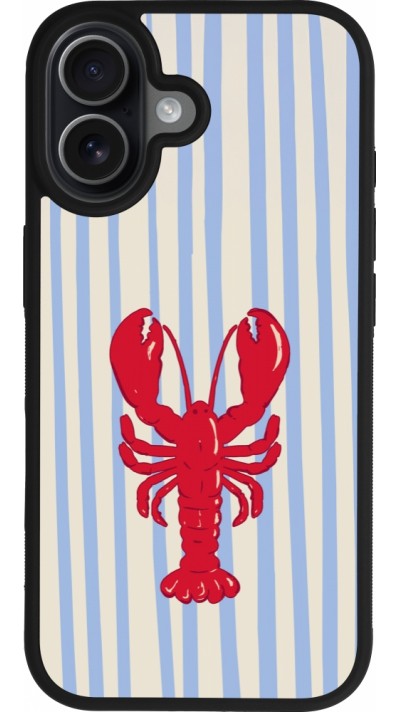 Coque iPhone 17 - Silicone rigide noir Red lobster 2026