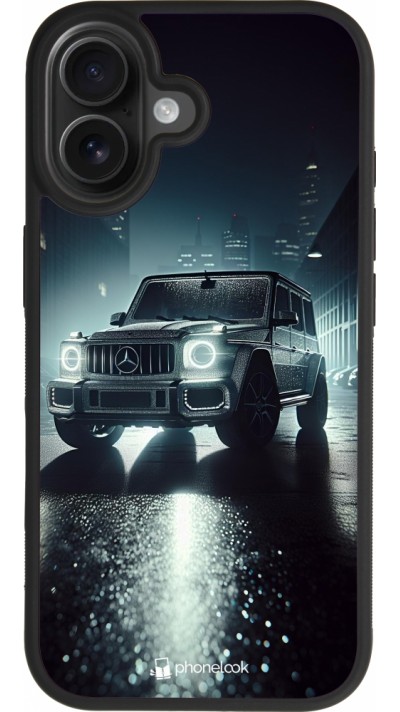 Coque iPhone 17 - Silicone rigide noir Mercedes G AMG Night