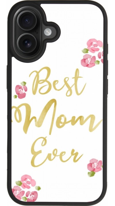 Coque iPhone 17 - Silicone rigide noir Mom 2024 best Mom ever