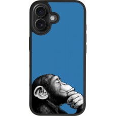 Coque iPhone 17 - Silicone rigide noir Monkey Pop Art