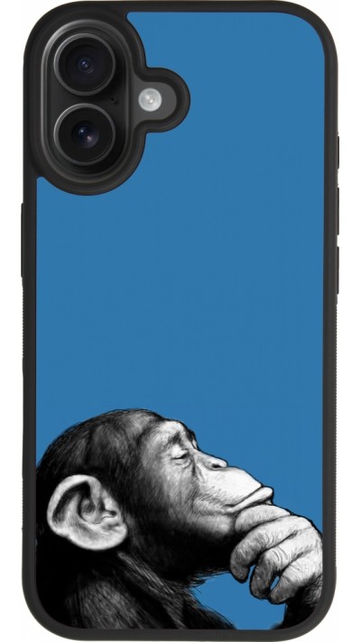 Coque iPhone 17 - Silicone rigide noir Monkey Pop Art