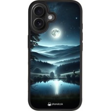 Coque iPhone 17 - Silicone rigide noir Night Sky View
