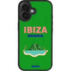 Coque iPhone 17 - Silicone rigide noir Pop Summer Destination Ibiza