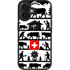 Coque iPhone 17 - Silicone rigide noir Poya Suisse 1