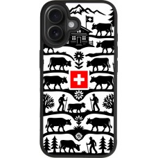 Coque iPhone 17 - Silicone rigide noir Poya Suisse 3