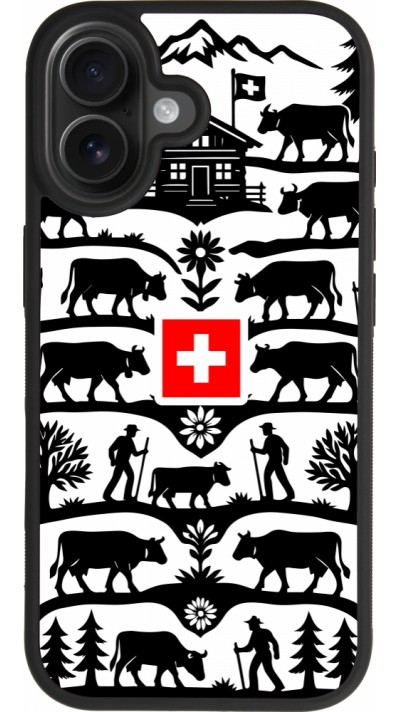 Coque iPhone 17 - Silicone rigide noir Poya Suisse 3