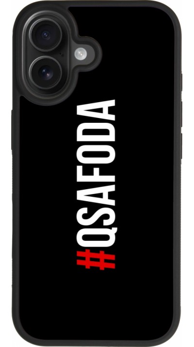 Coque iPhone 17 - Silicone rigide noir Qsafoda 1