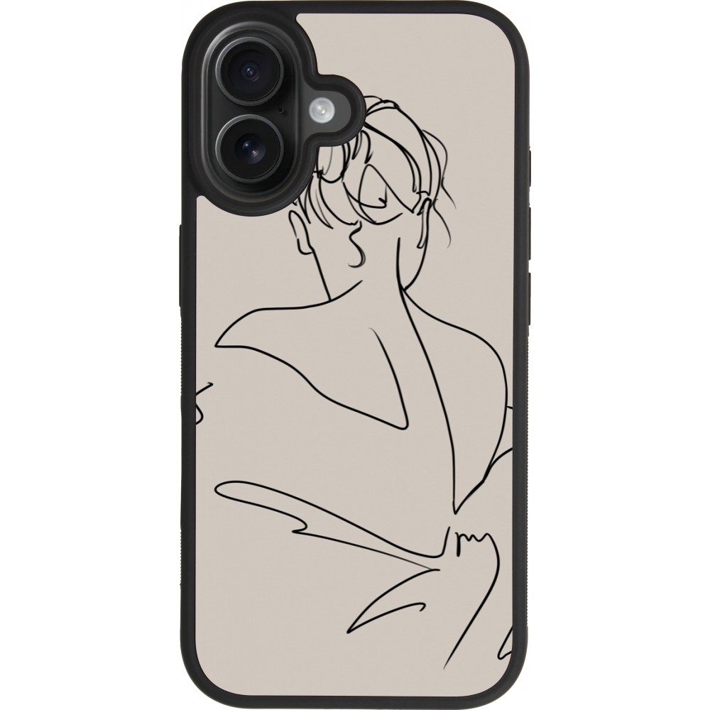 Coque iPhone 17 - Silicone rigide noir Salnikova 05