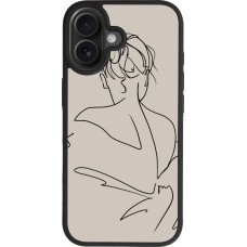 Coque iPhone 17 - Silicone rigide noir Salnikova 05
