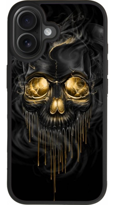 Coque iPhone 17 - Silicone rigide noir Skull 02