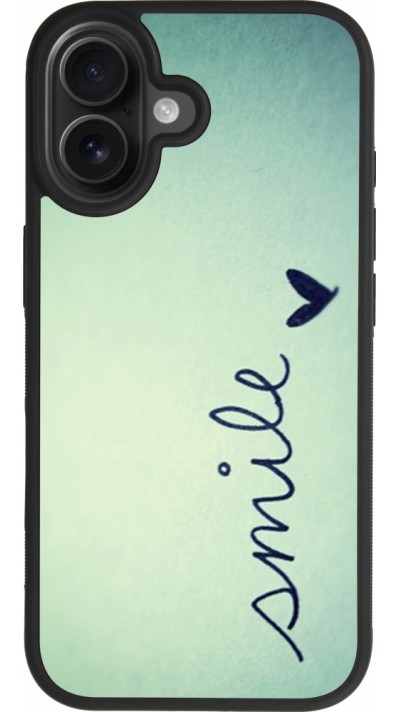Coque iPhone 17 - Silicone rigide noir Smile