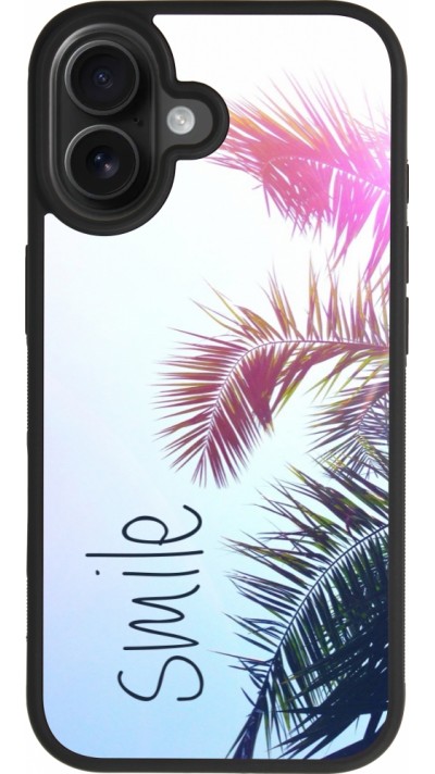 Coque iPhone 17 - Silicone rigide noir Smile 05