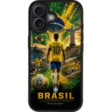 iPhone 17 Case Hülle - Silikon schwarz Fussball Brasilien splash 2026
