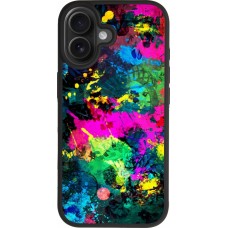 Coque iPhone 17 - Silicone rigide noir Splash paint