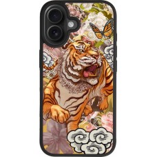 Coque iPhone 17 - Silicone rigide noir Spring 23 japanese tiger