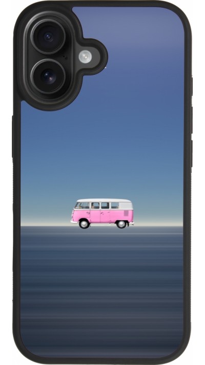 Coque iPhone 17 - Silicone rigide noir Spring 23 pink bus