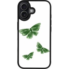 Coque iPhone 17 - Silicone rigide noir Butterflies Spring 2026