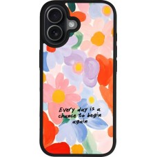 Coque iPhone 17 - Silicone rigide noir Every day is a chance Spring 2026