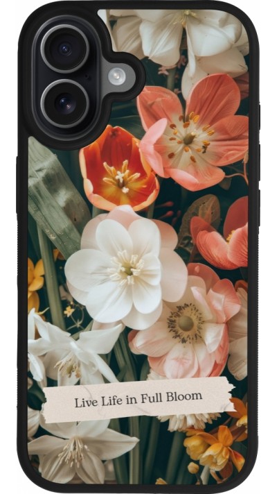iPhone 17 Case Hülle - Silikon schwarz Full Bloom Spring 2026