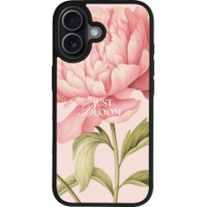 Coque iPhone 17 - Silicone rigide noir Just Bloom Spring 2026