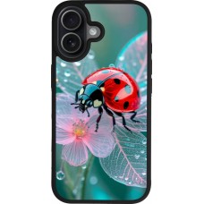 Coque iPhone 17 - Silicone rigide noir Ladybird in bloom Spring 2026