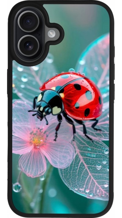 iPhone 17 Case Hülle - Silikon schwarz Ladybird in bloom Spring 2026