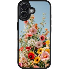 Coque iPhone 17 - Silicone rigide noir Spring flowers Spring 2026