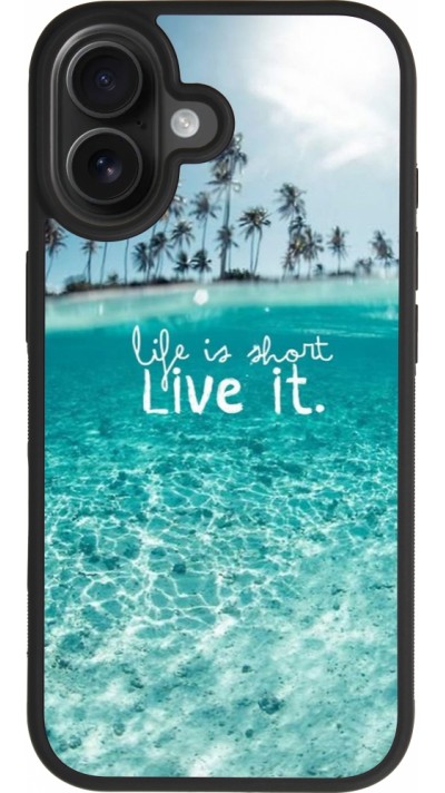 Coque iPhone 17 - Silicone rigide noir Summer 18 24