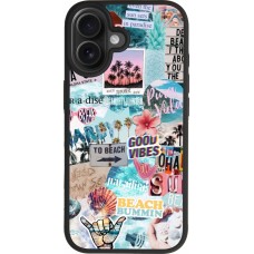 Coque iPhone 17 - Silicone rigide noir Summer 20 collage