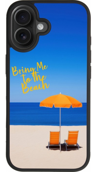 Coque iPhone 17 - Silicone rigide noir Summer 2025 Bring me to the beach