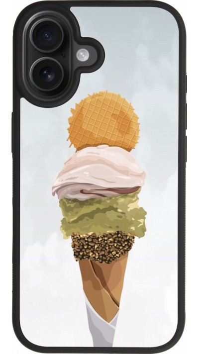 Coque iPhone 17 - Silicone rigide noir Summer 2025 Cornet