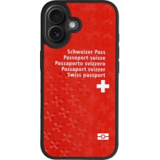 Coque iPhone 17 - Silicone rigide noir Swiss Passport