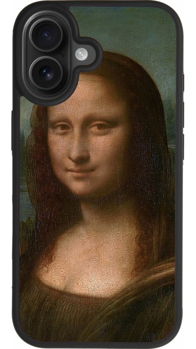Coque iPhone 17 - Silicone rigide noir Tableau art - La Joconde - Léonard de Vinci