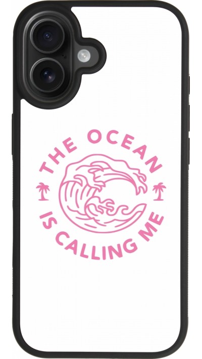 Coque iPhone 17 - Silicone rigide noir The Ocean is calling me