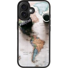 Coque iPhone 17 - Silicone rigide noir Travel 01