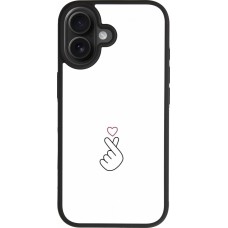 Coque iPhone 17 - Silicone rigide noir Valentine 2024 heat by Millennials