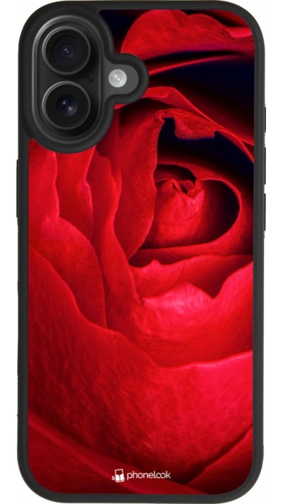 Coque iPhone 17 - Silicone rigide noir Valentine 2022 Rose