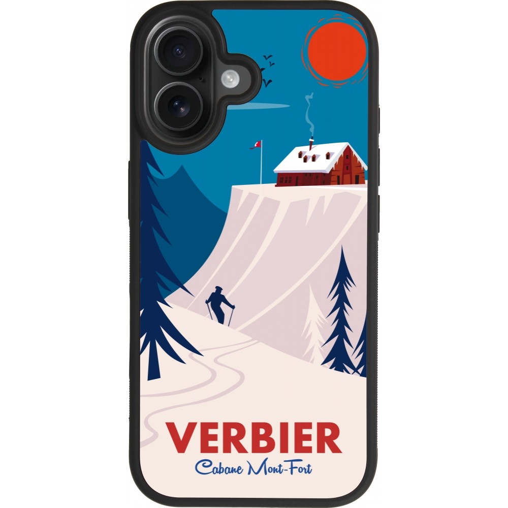 iPhone 17 Case Hülle - Silikon schwarz Verbier Cabane Mont-Fort