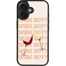 Coque iPhone 17 - Silicone rigide noir Wine not